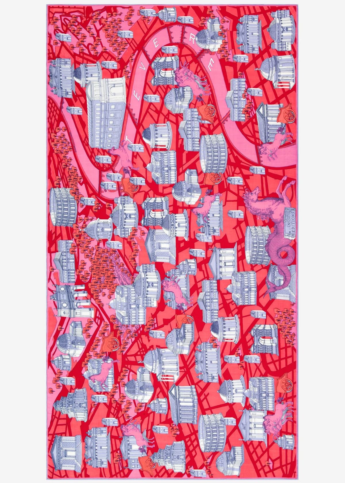 INOUI EDITIONS Scarf 100 Rome - Red