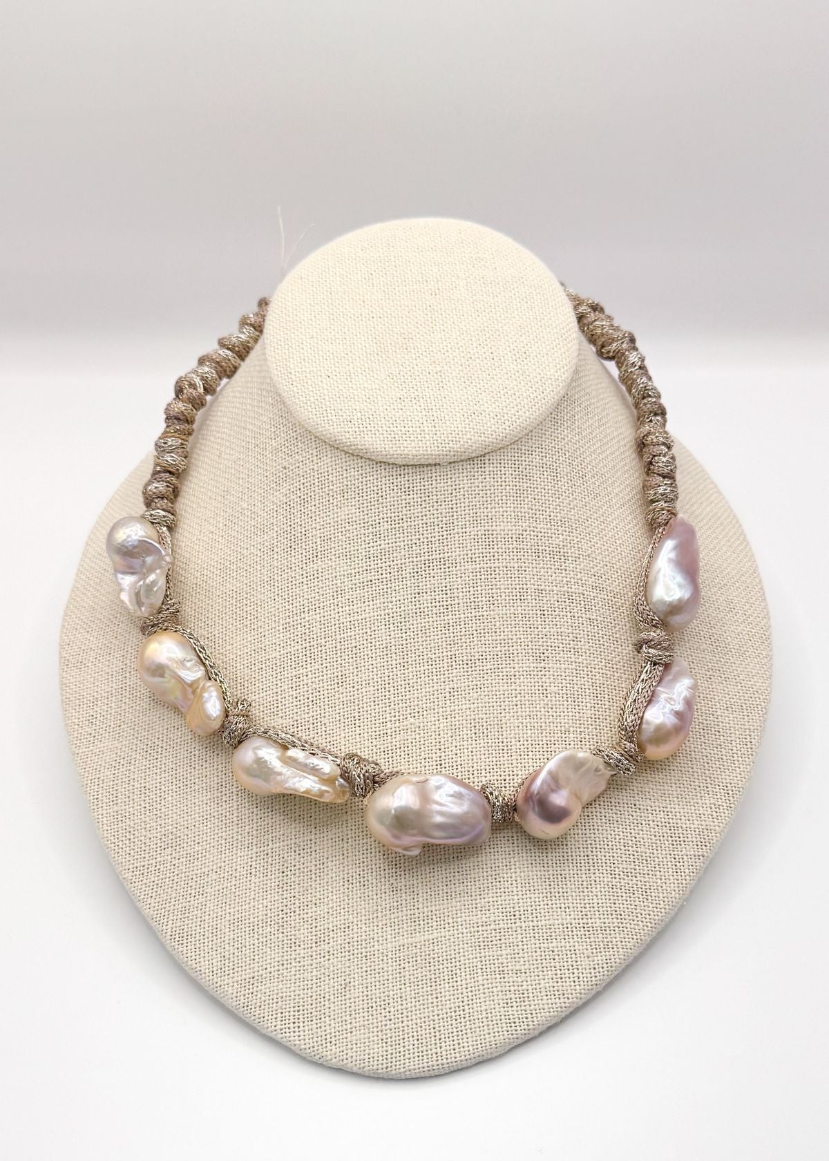 MELA Bronze Baroque Pearl Necklace