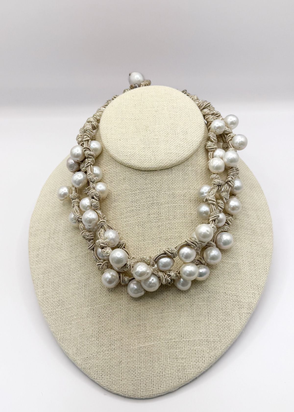 MELA Triple Cord Pearl Necklace