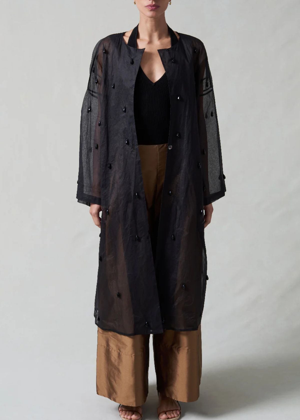 CHAN LUU Chandelier Paper Trench - Black