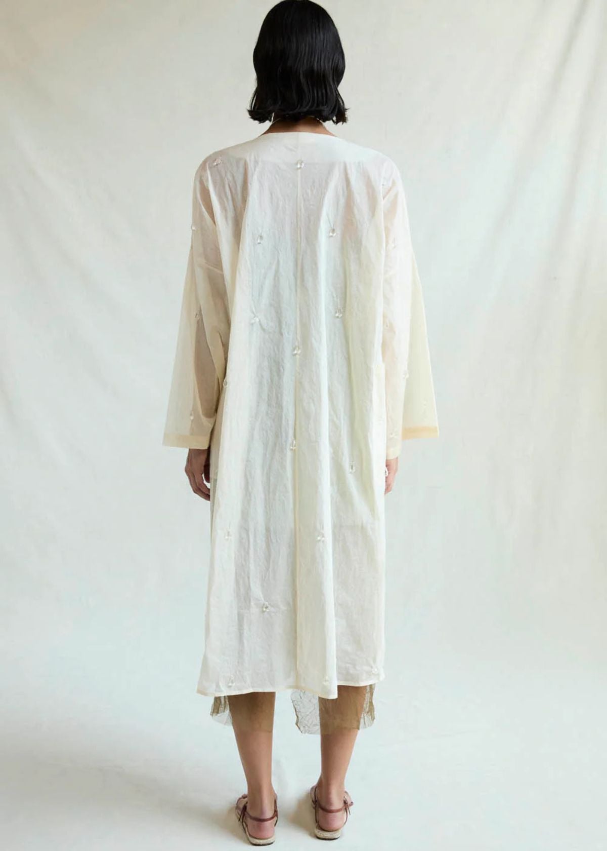 CHAN LUU Chandelier Paper Trench - Eggshell