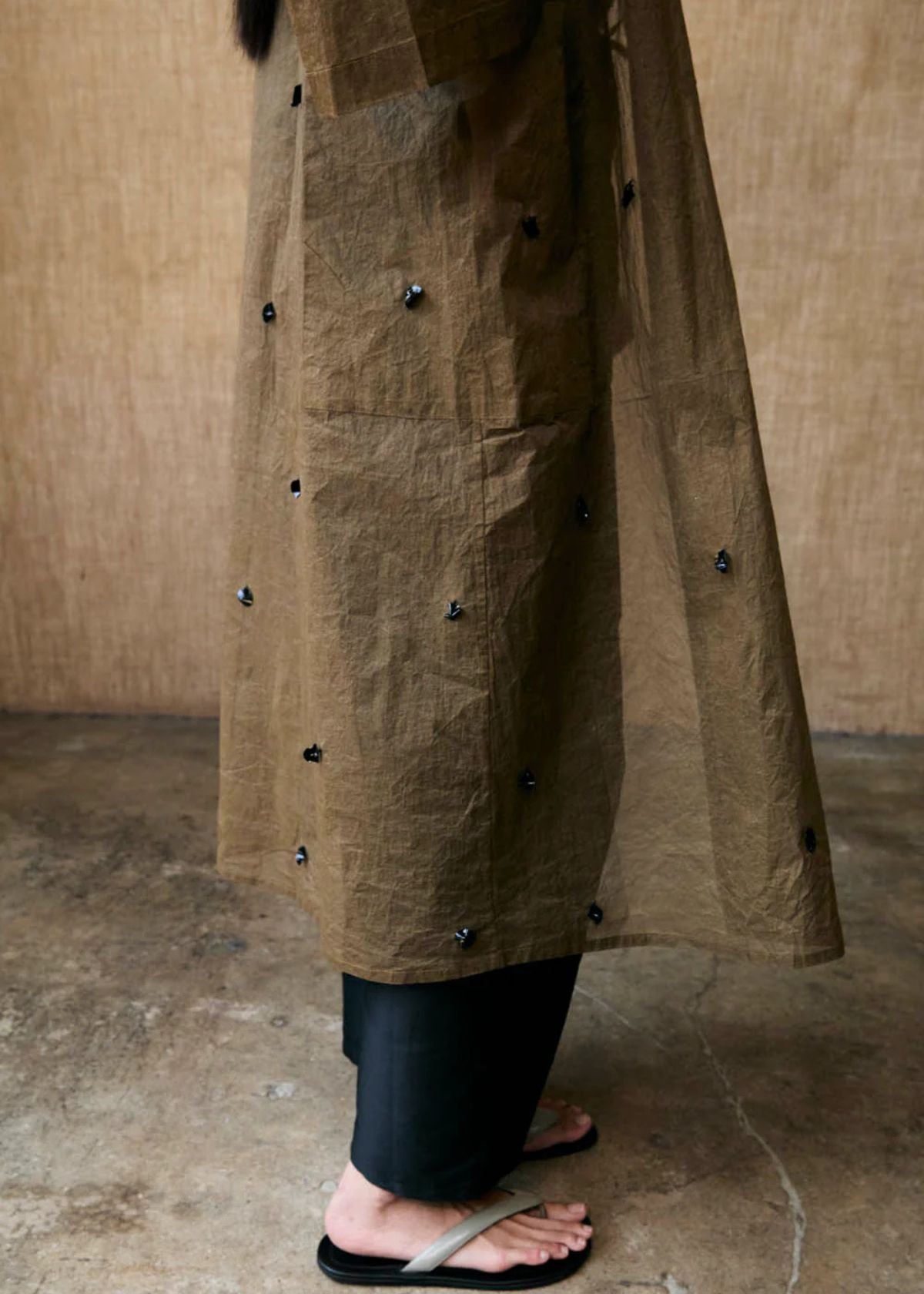 CHAN LUU Chandelier Paper Trench - Olive