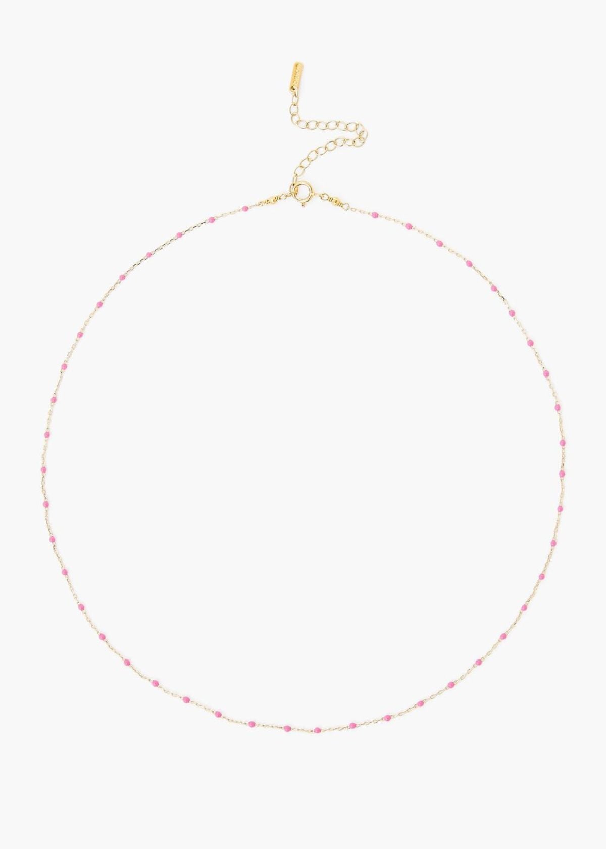 CHAN LUU Pink Rose Beaded Necklace