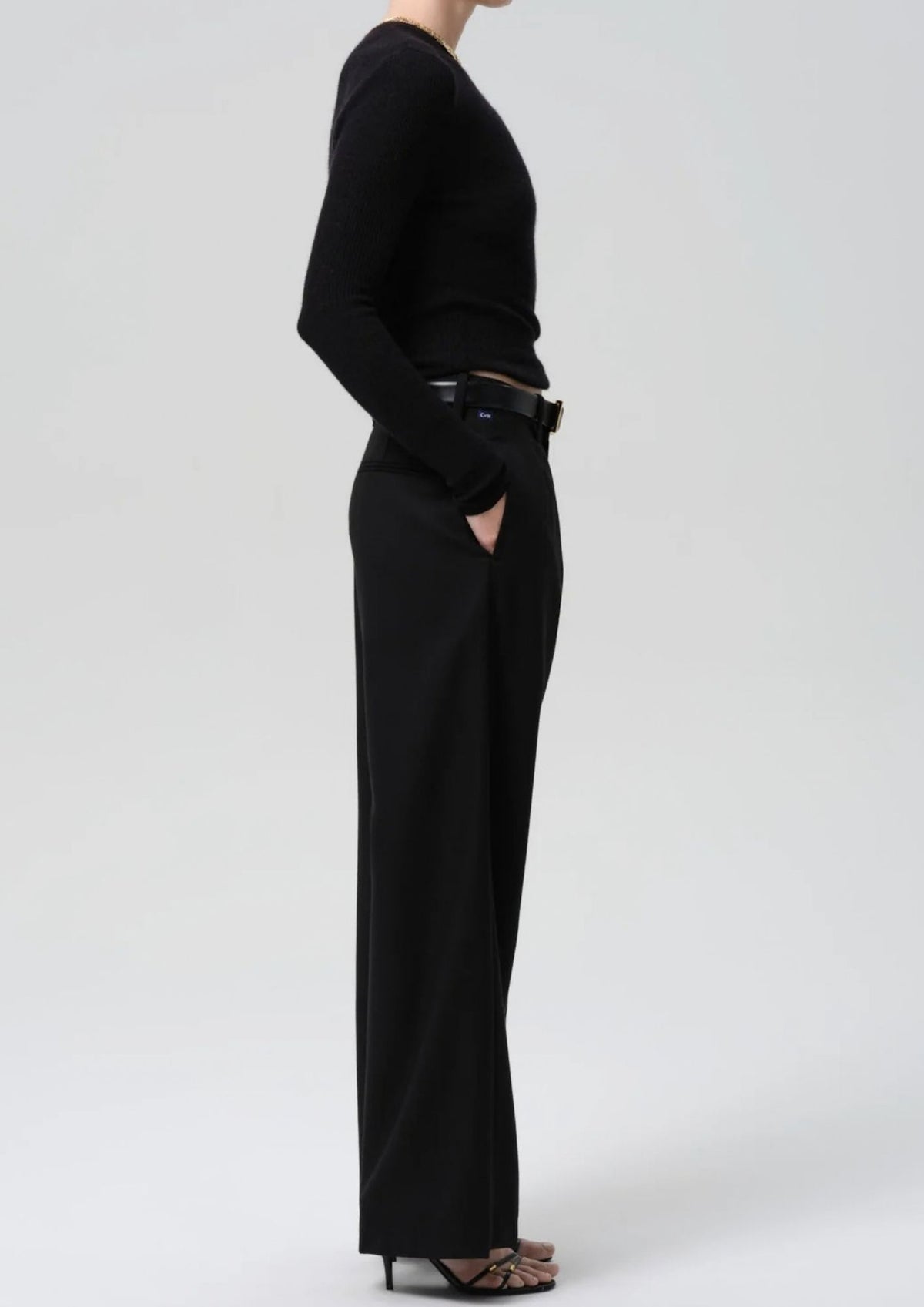 CITIZENS OF HUMANITY Ines Italian Virgin Wool Pant - Black
