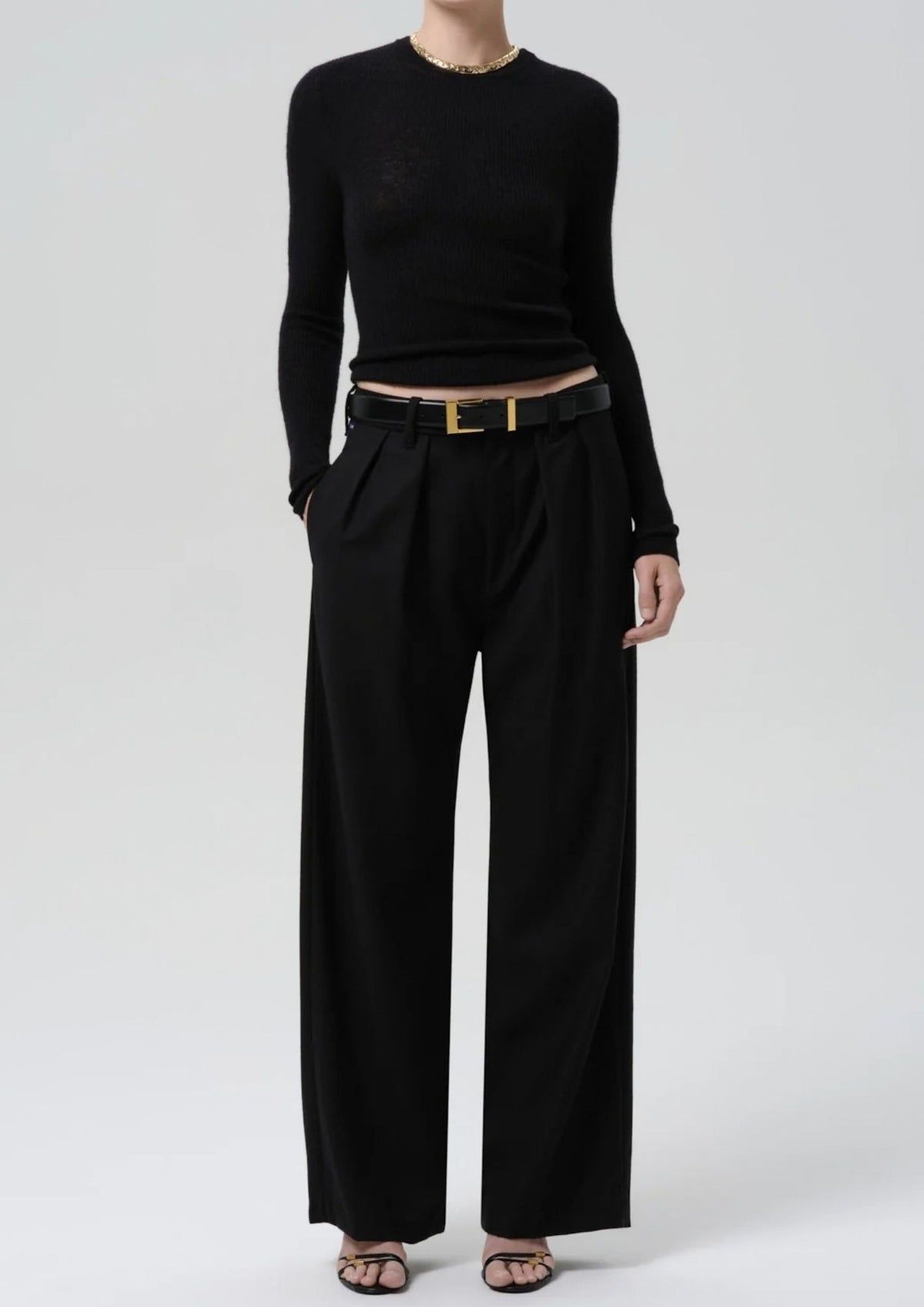 CITIZENS OF HUMANITY Ines Italian Virgin Wool Pant - Black