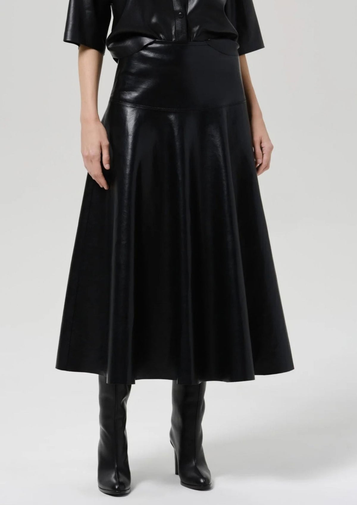 CITIZENS OF HUMANITY Vita Recycled Leather Maxi Skirt - Black