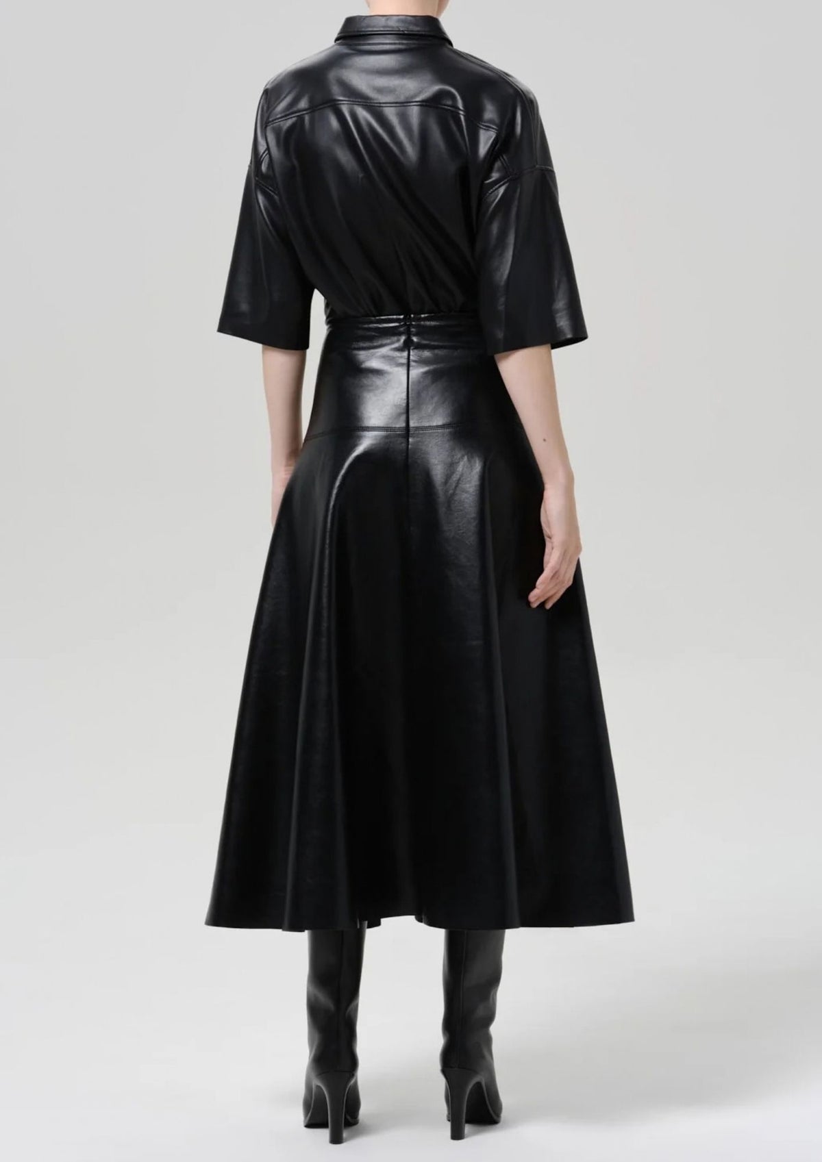 CITIZENS OF HUMANITY Vita Recycled Leather Maxi Skirt - Black