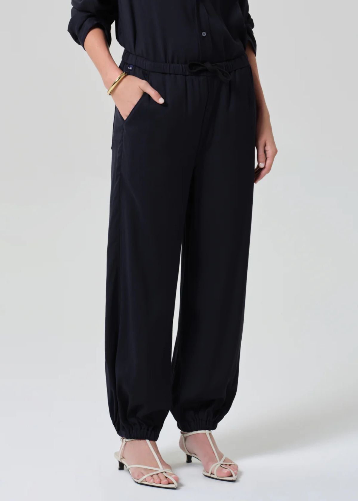CITIZENS OF HUMANITY Bubble Hem Pull-on Pant - Navy