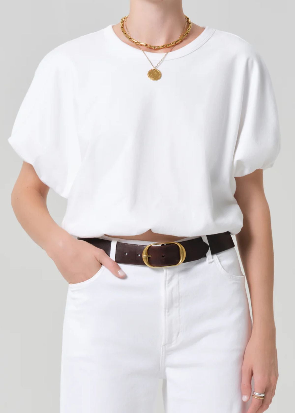 Citizens of Humanity Gia Bubble Tee - Soft White
