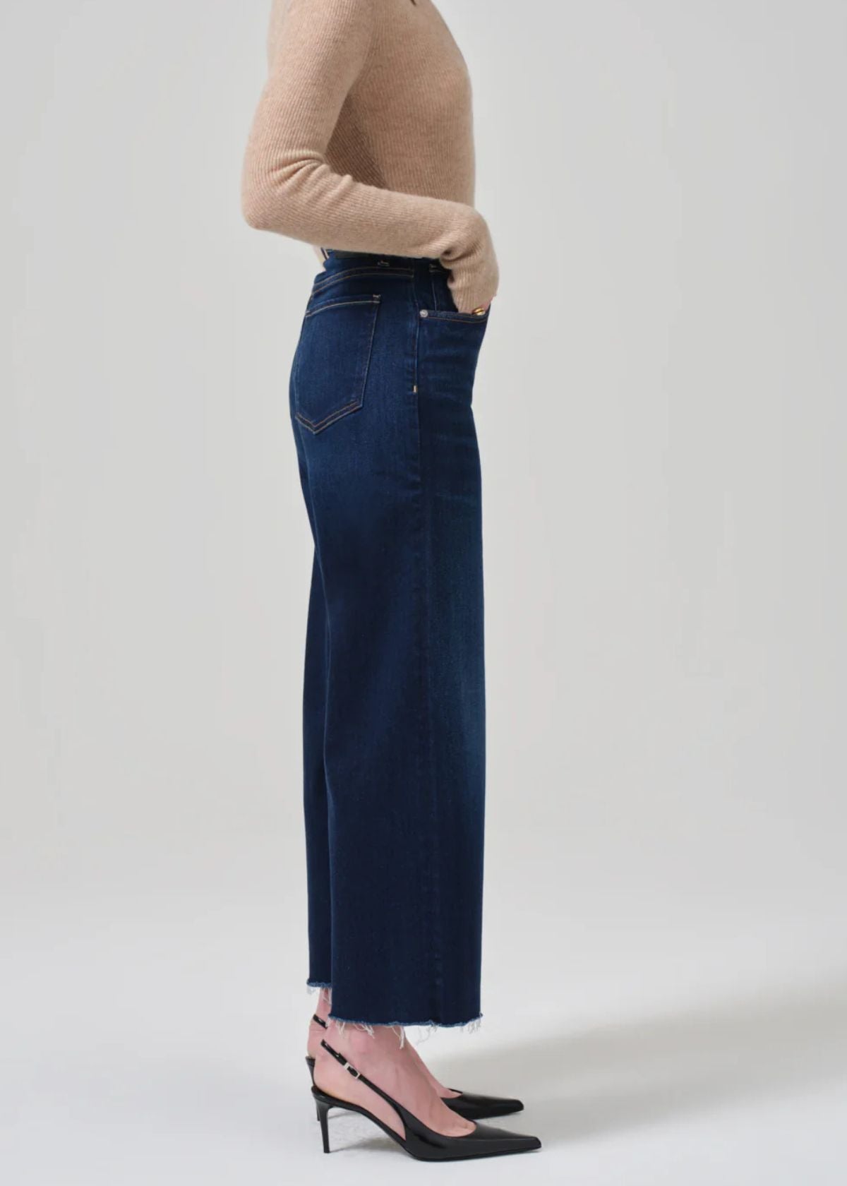 CITIZENS OF HUMANITY Lyra Wide Leg Crop Jean - Lotus