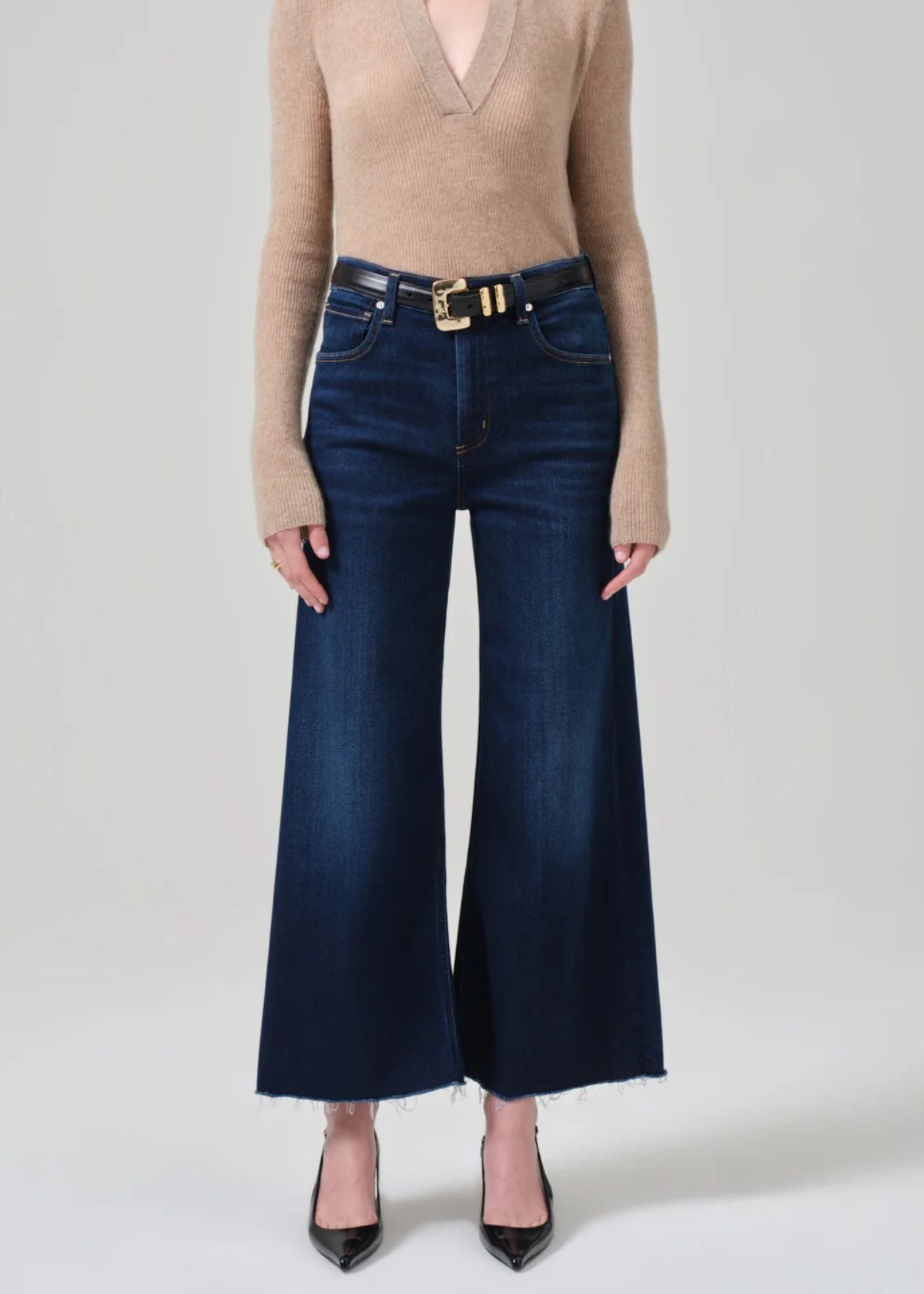 CITIZENS OF HUMANITY Lyra Wide Leg Crop Jean - Lotus