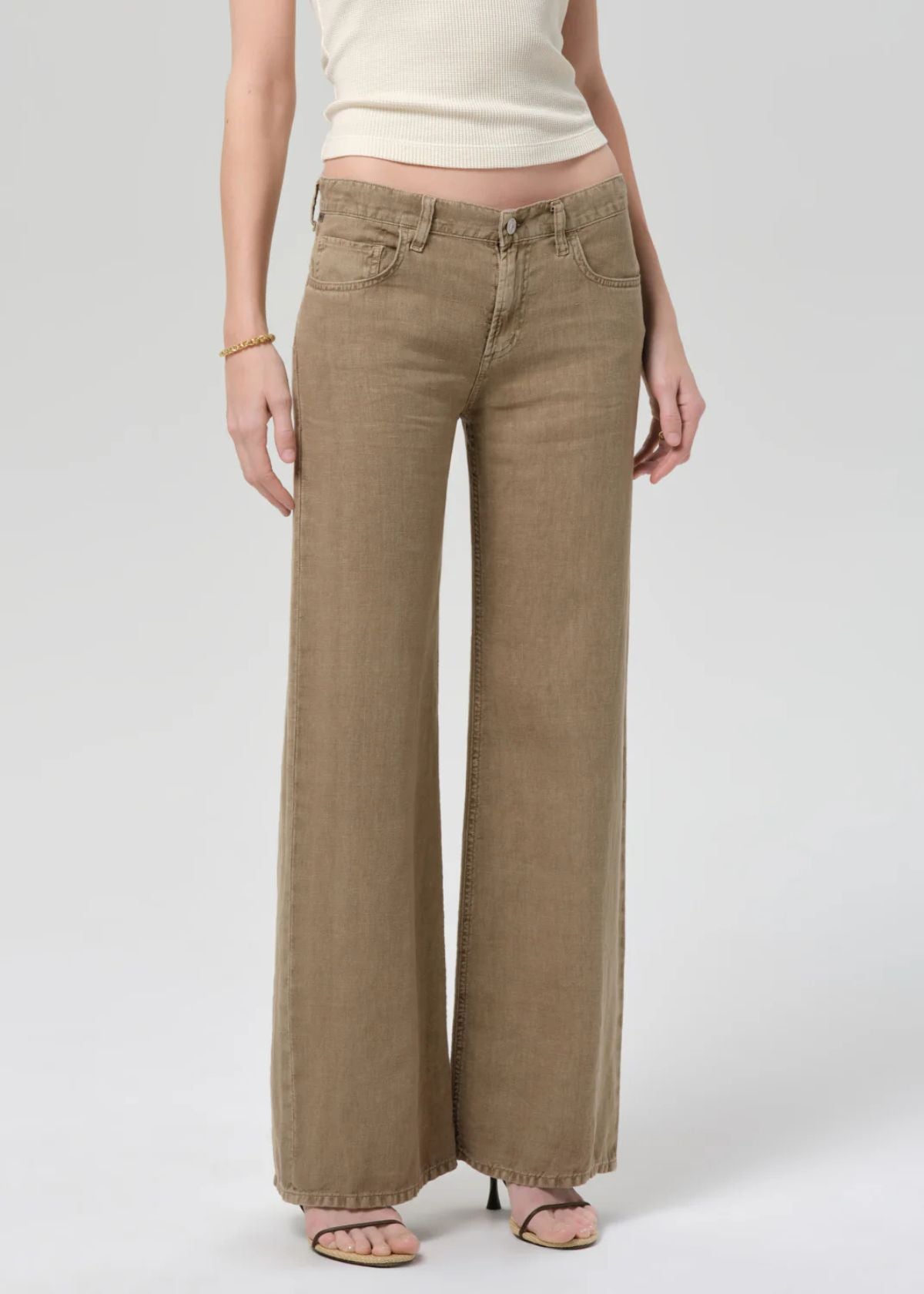 CITIZENS OF HUMANITY Nora Linen Trouser Leg Pant - Reservoir