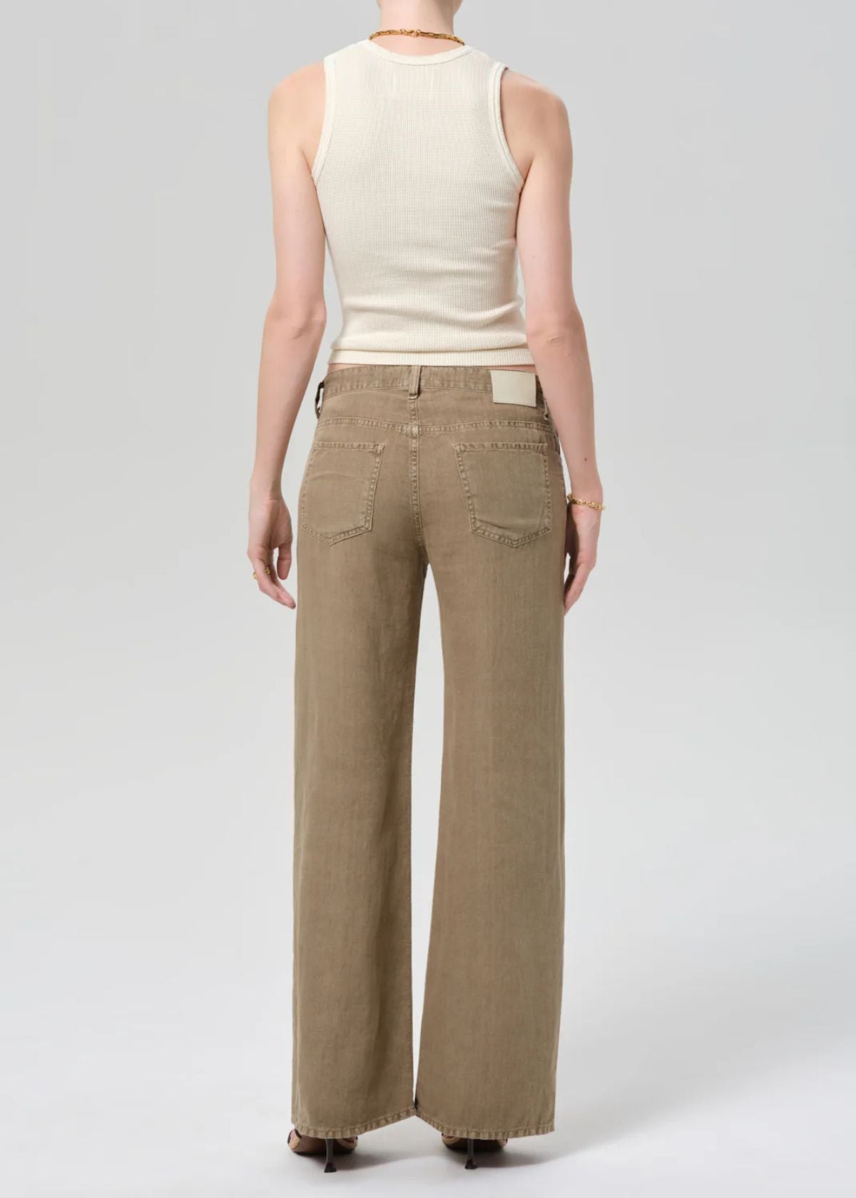 CITIZENS OF HUMANITY Nora Linen Trouser Leg Pant - Reservoir