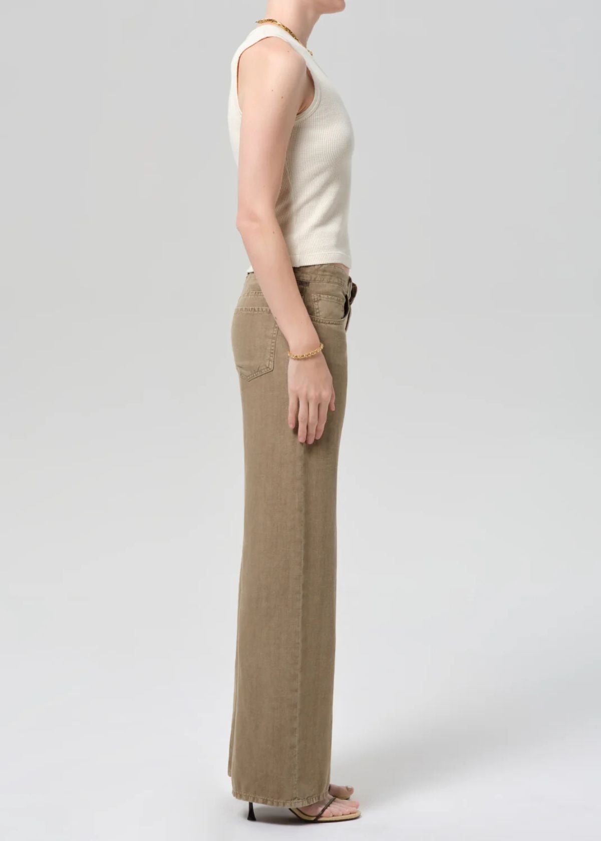 CITIZENS OF HUMANITY Nora Linen Trouser Leg Pant - Reservoir