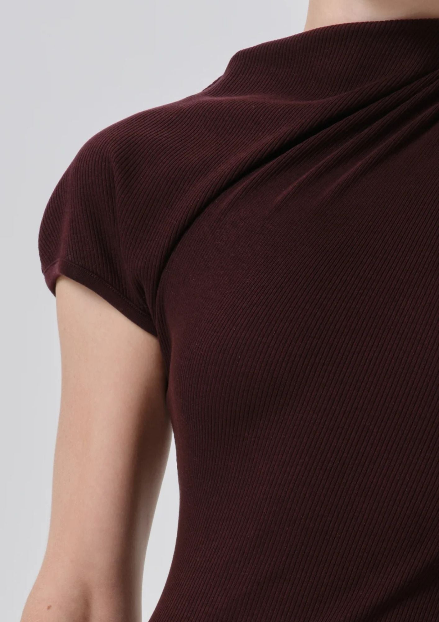 CITIZENS OF HUMANITY Kira Sculptural Dress - Mahogany