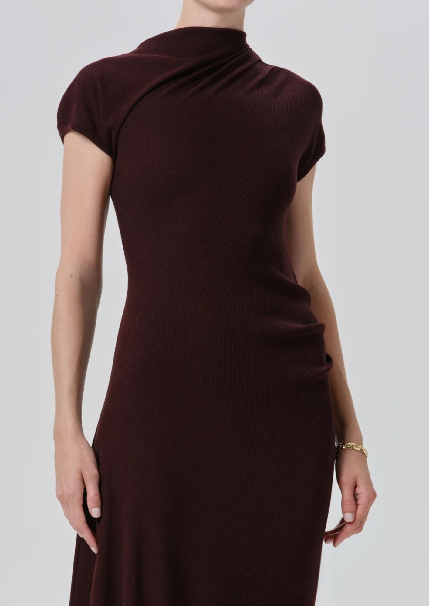 CITIZENS OF HUMANITY Kira Sculptural Dress - Mahogany