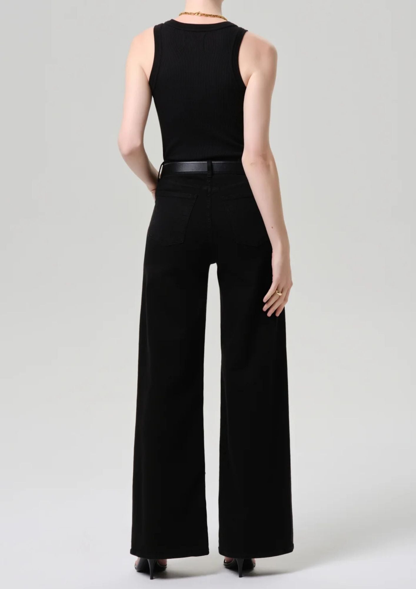 CITIZENS OF HUMANITY Lyra Long Wide Leg - Plush Black