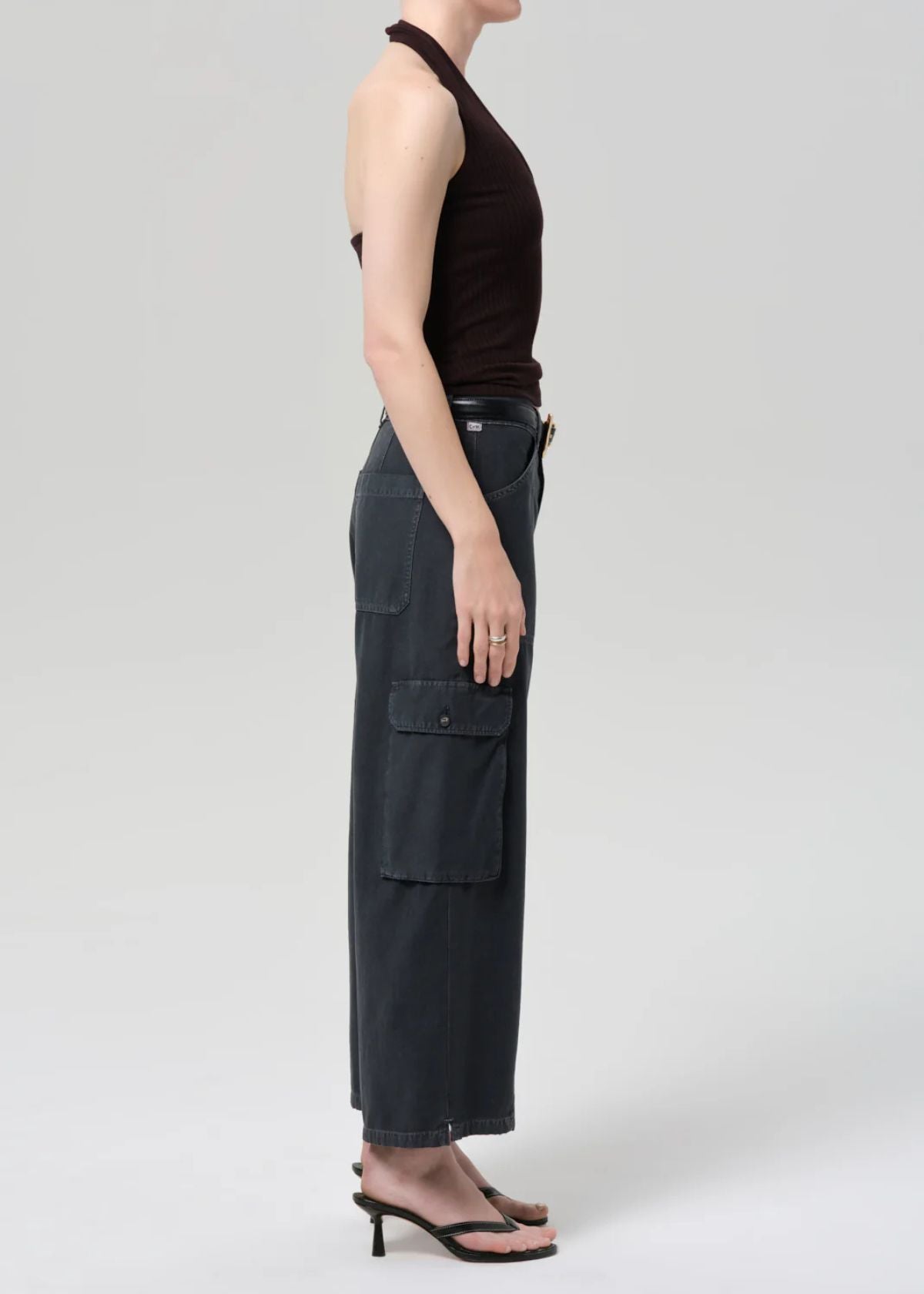 CITIZENS OF HUMANITY Thassos Twisted Seam Utility Pant - Washed Black