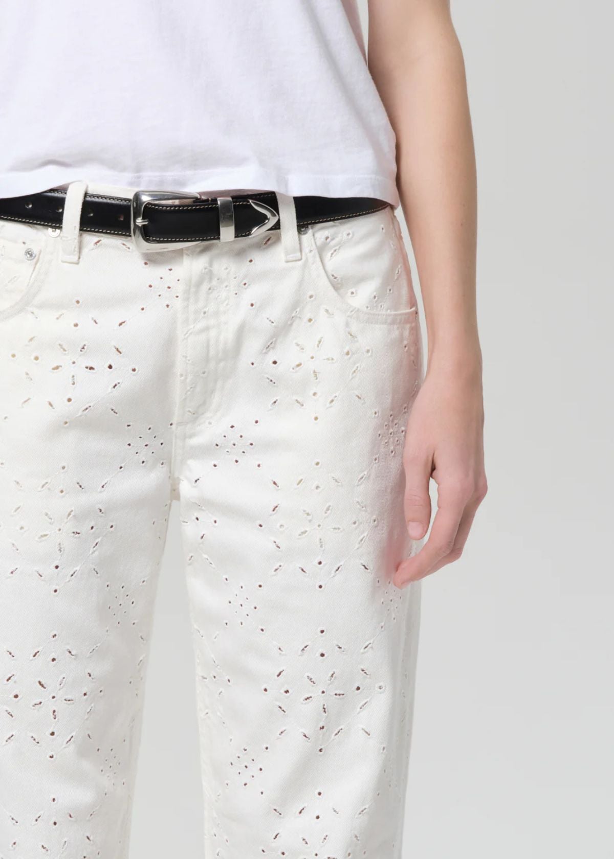 CITIZENS OF HUMANITY Lindz Easy Straight Leg Jean - Blanc