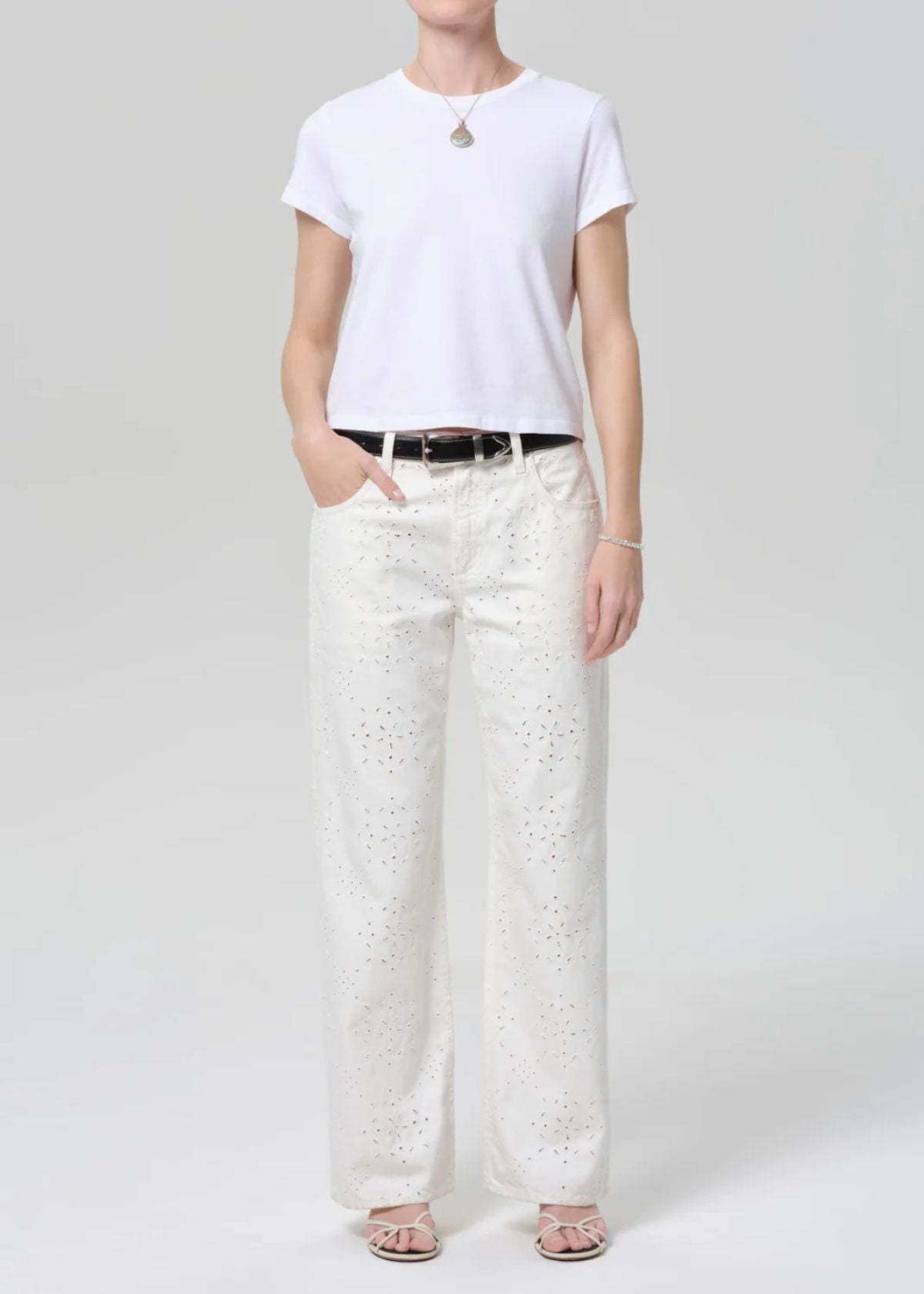 CITIZENS OF HUMANITY Lindz Easy Straight Leg Jean - Blanc