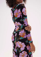 DVF Madge Maxi Dress - Outline Floral Pink