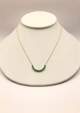 DANA KELLIN Green Onyx Gold Necklace