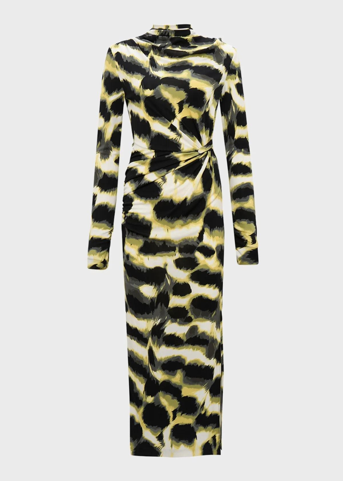 DVF Sonja Abstract Print Dress - Wild Thing Shadow Green