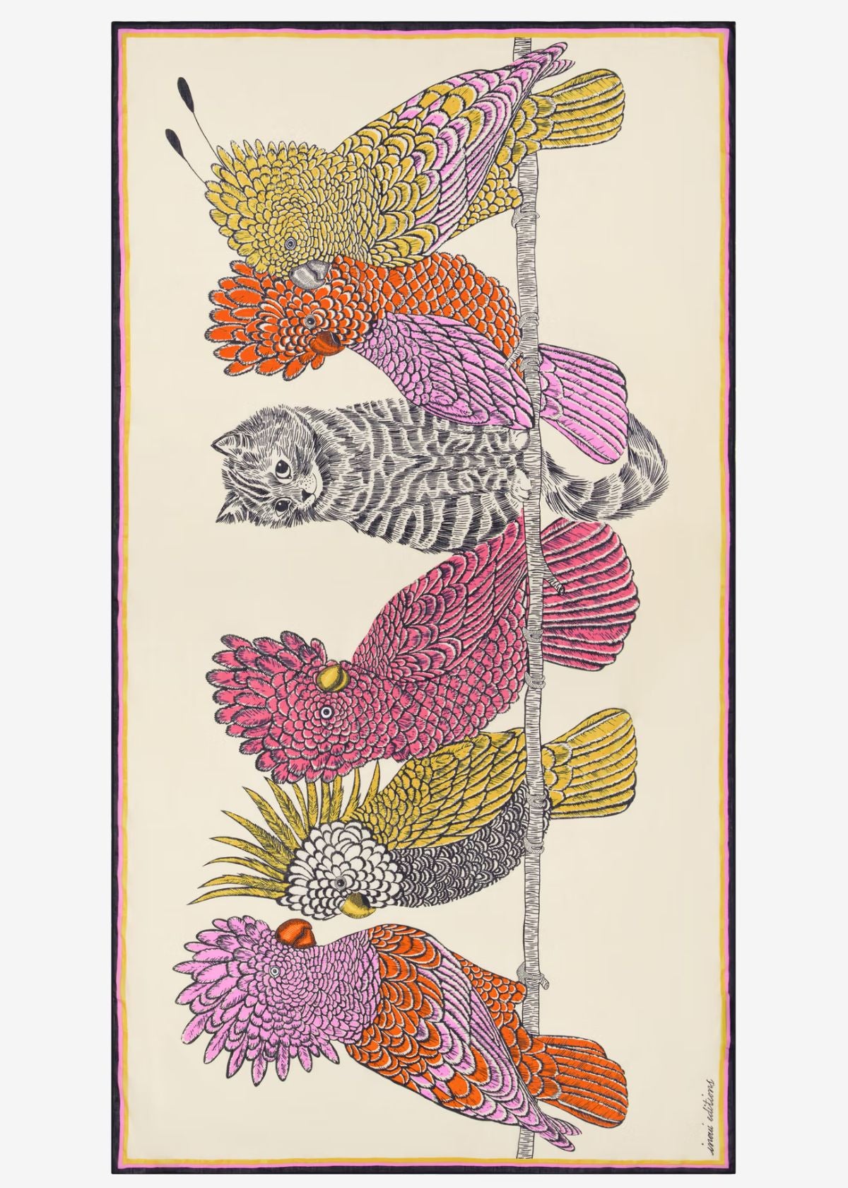 INOUI EDITIONS Scarf 100 Caracat - White