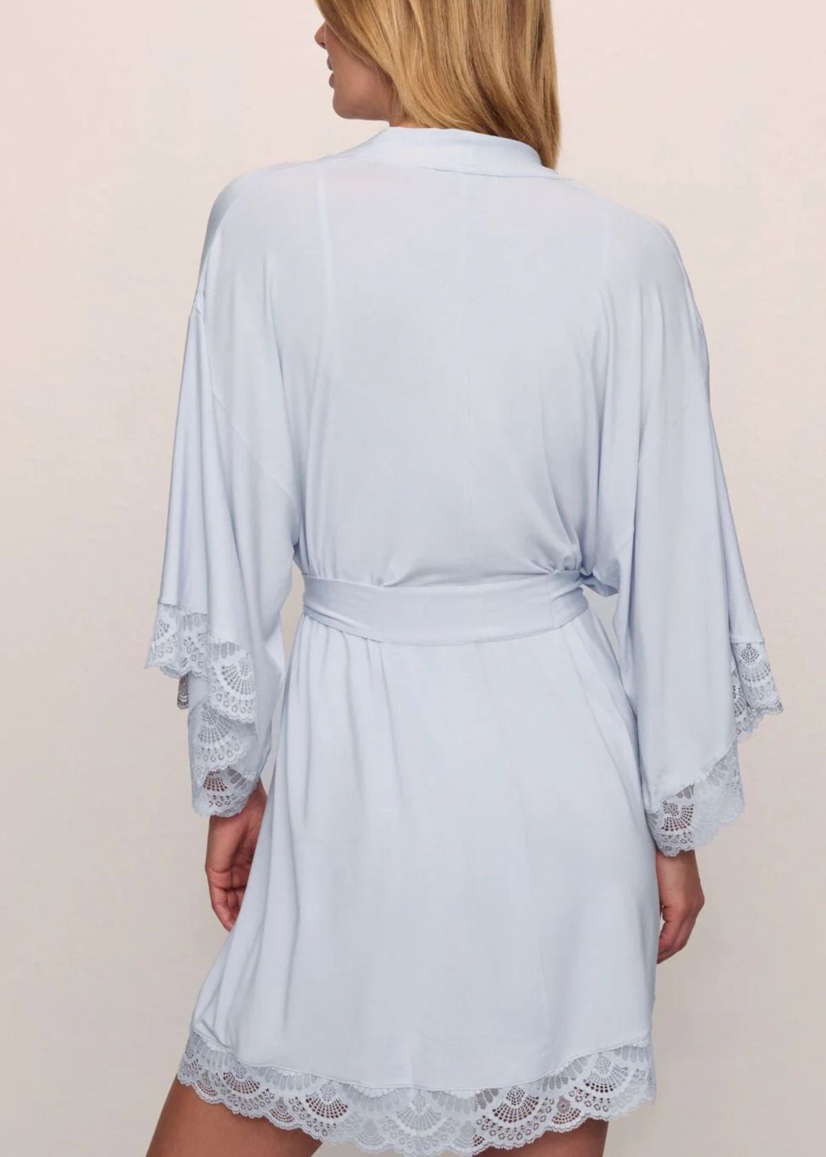 EBERJEY Mariana Short Robe - Ice Blue