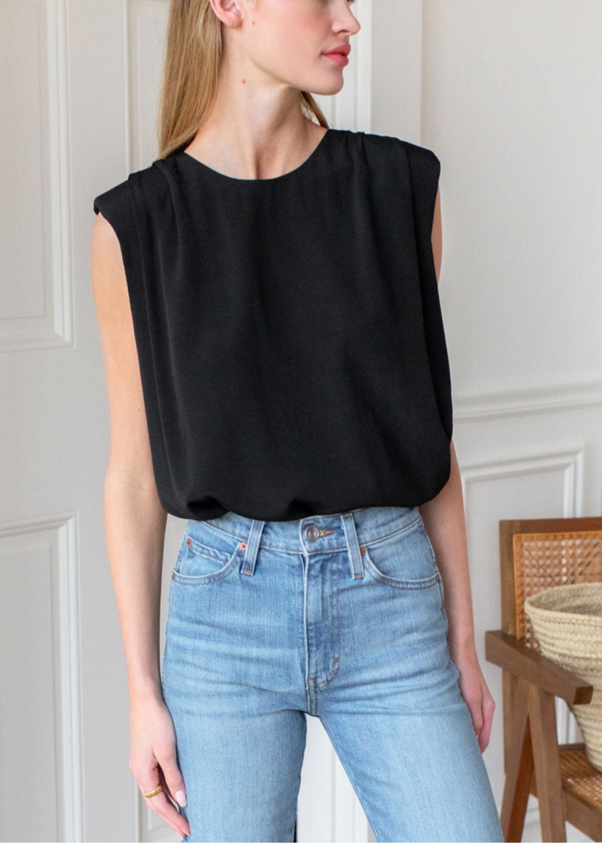 EMERSON FRY Sleeveless Top - Black