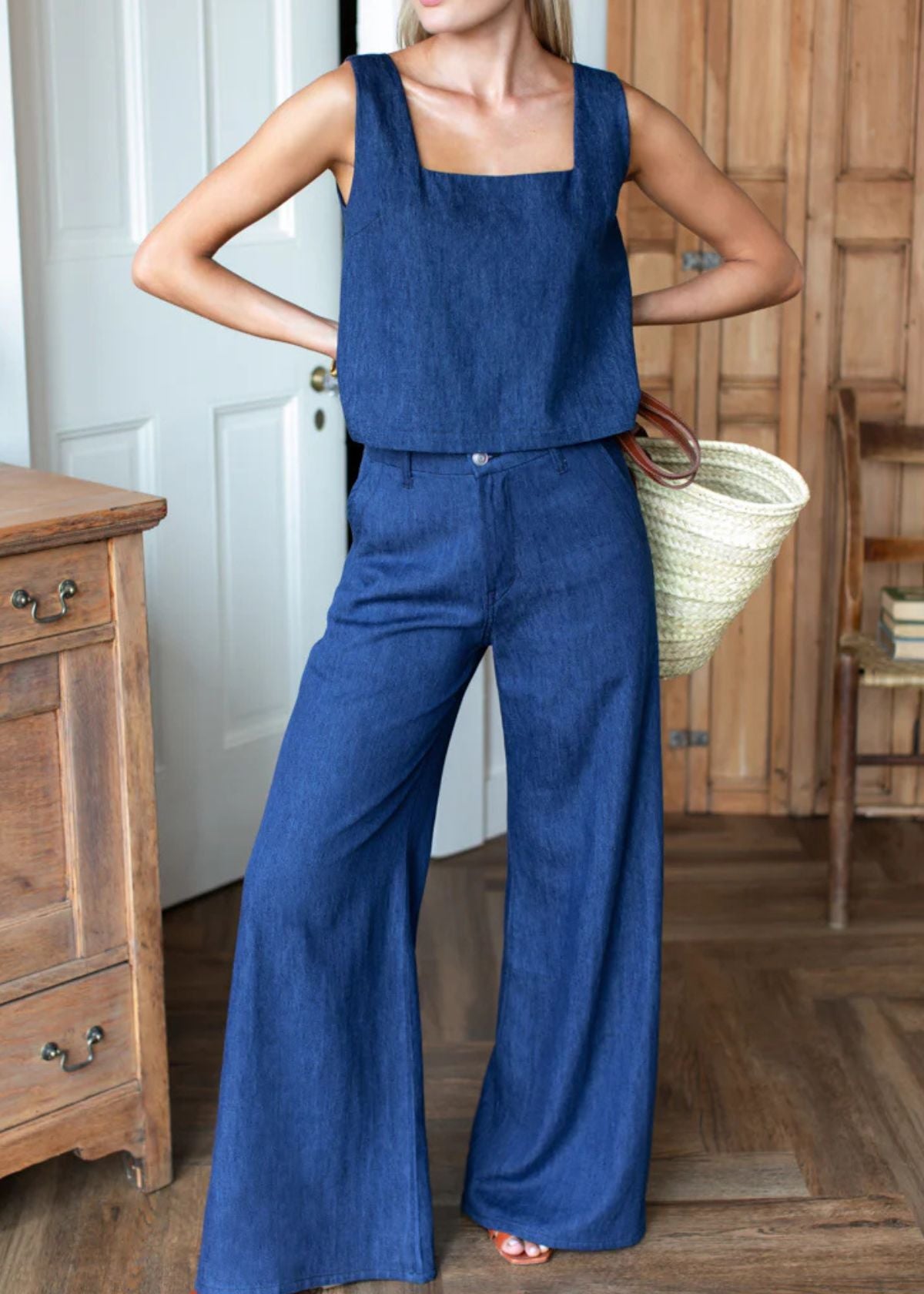 EMERSON FRY Tulip Trouser - Indigo Hemp Organic