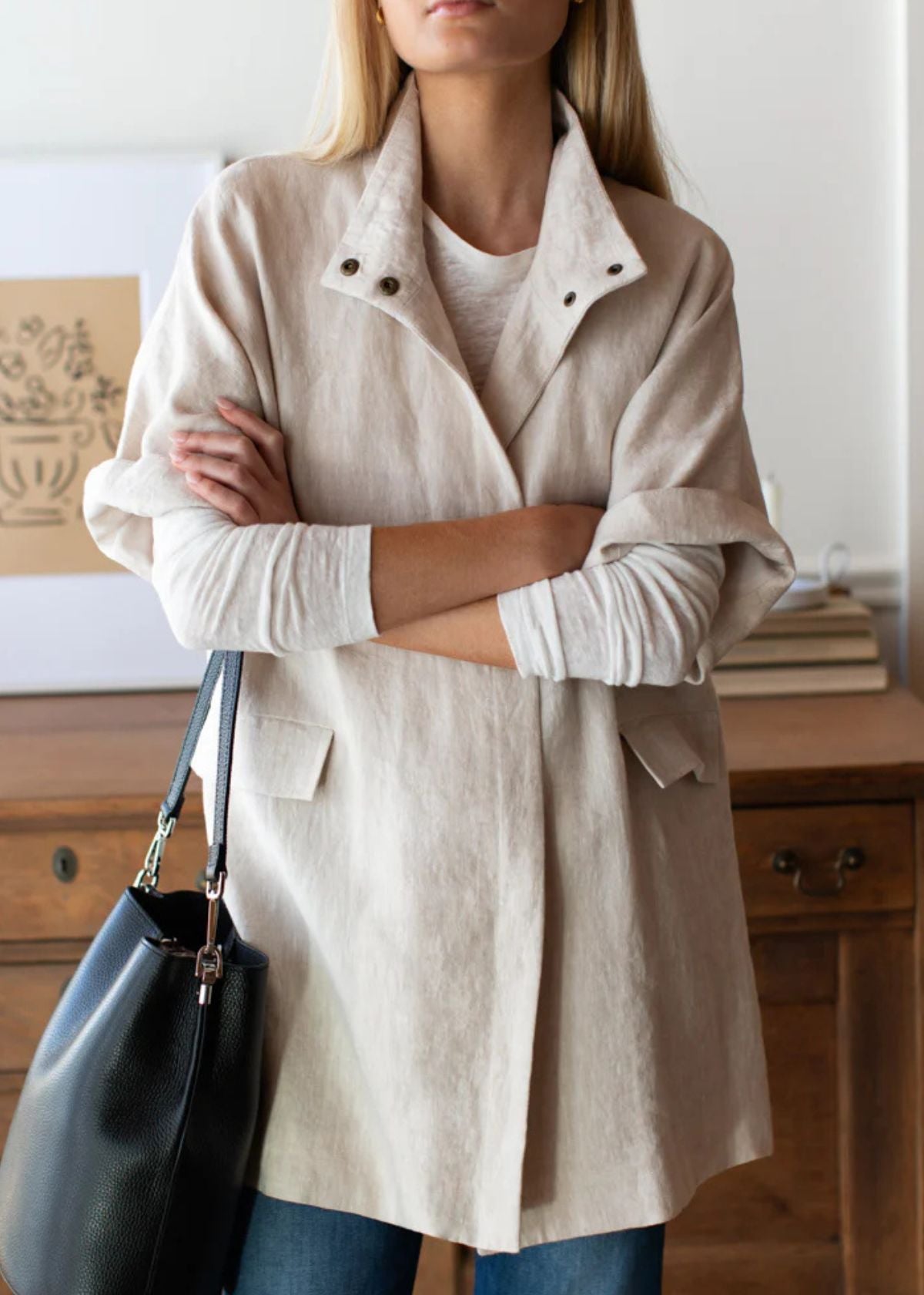 EMERSON FRY Layering Jacket - Beach Linen