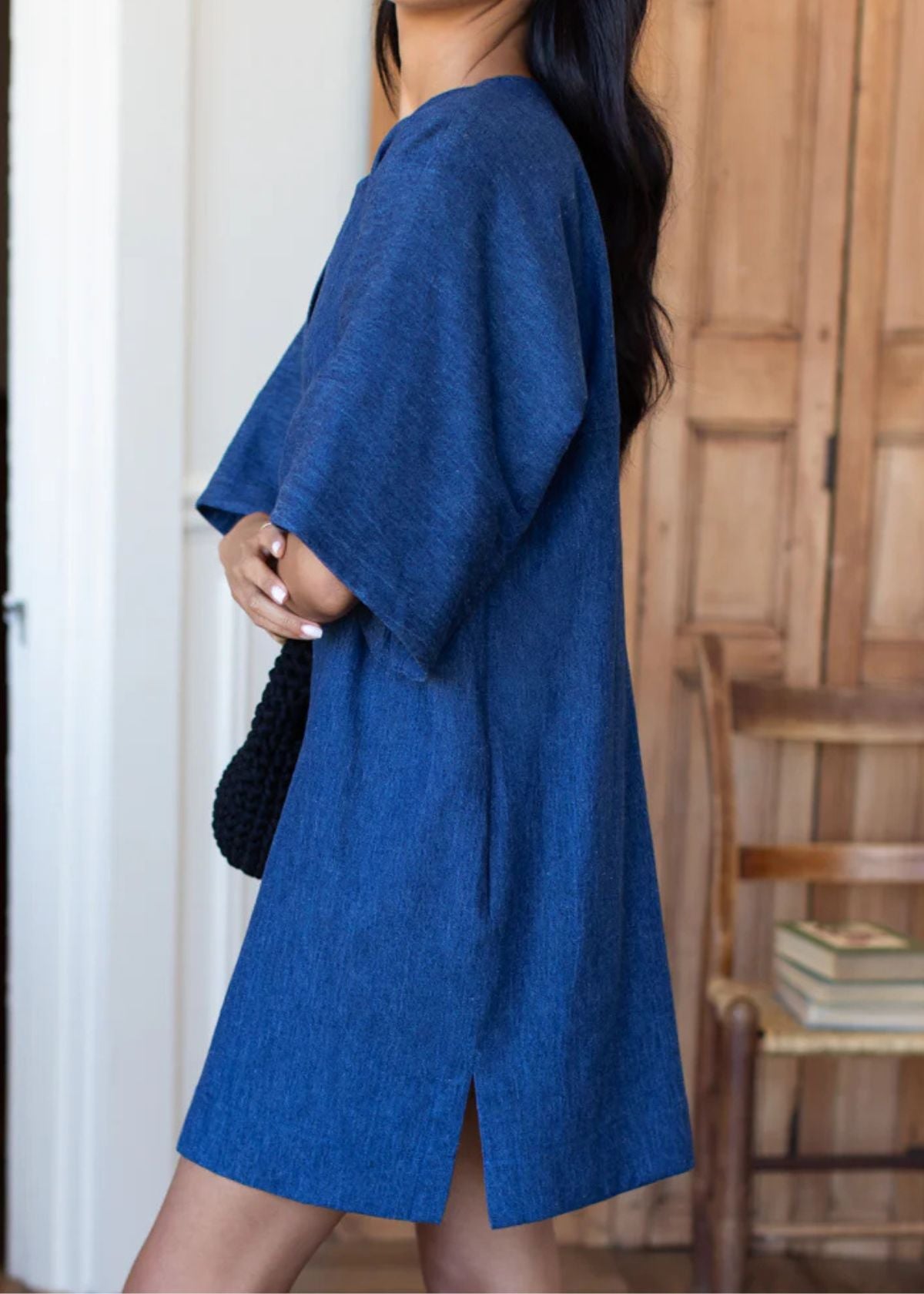 EMERSON FRY Structured Dress - Hemp Indigo