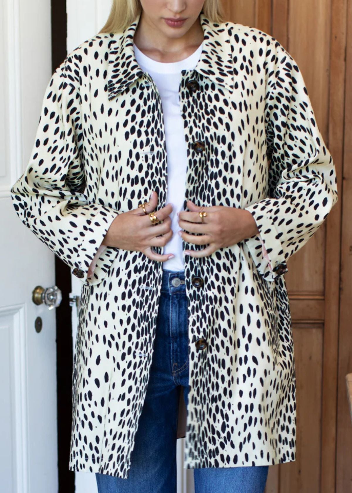 EMERSON FRY Atelier Short Coat - Leopard
