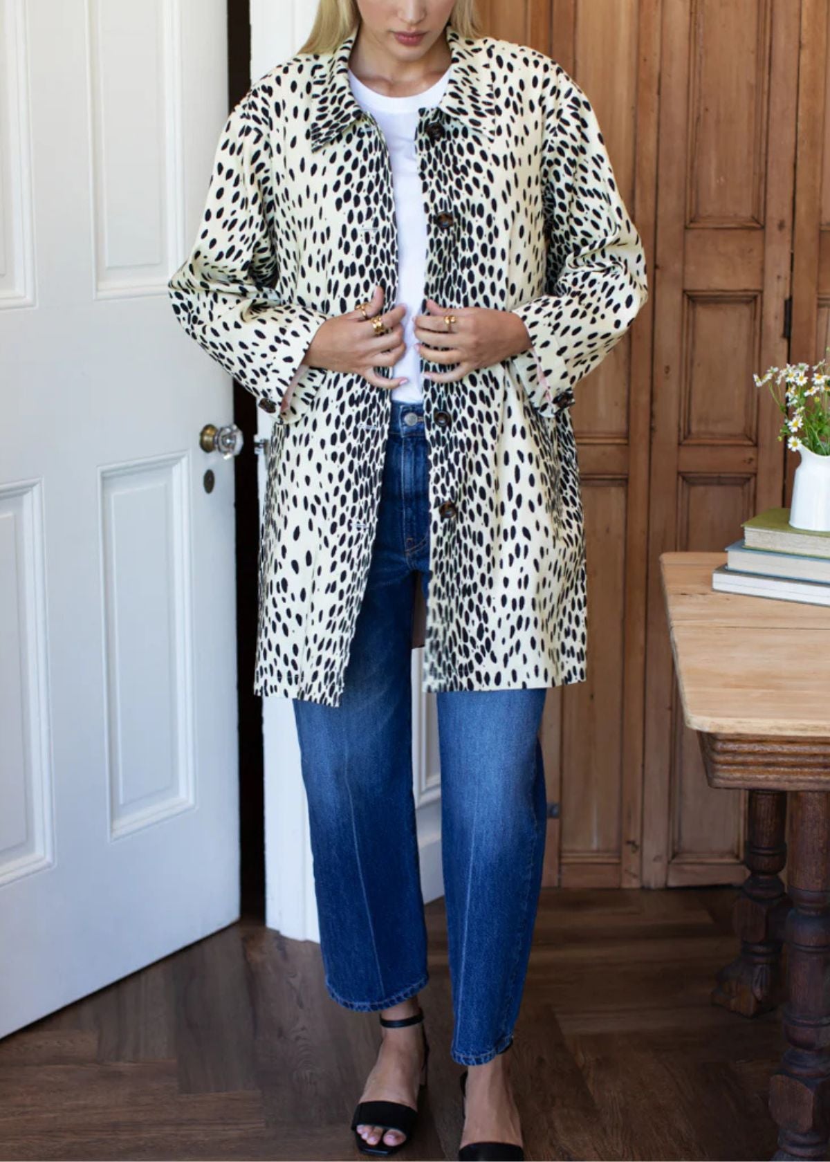 EMERSON FRY Atelier Short Coat - Leopard