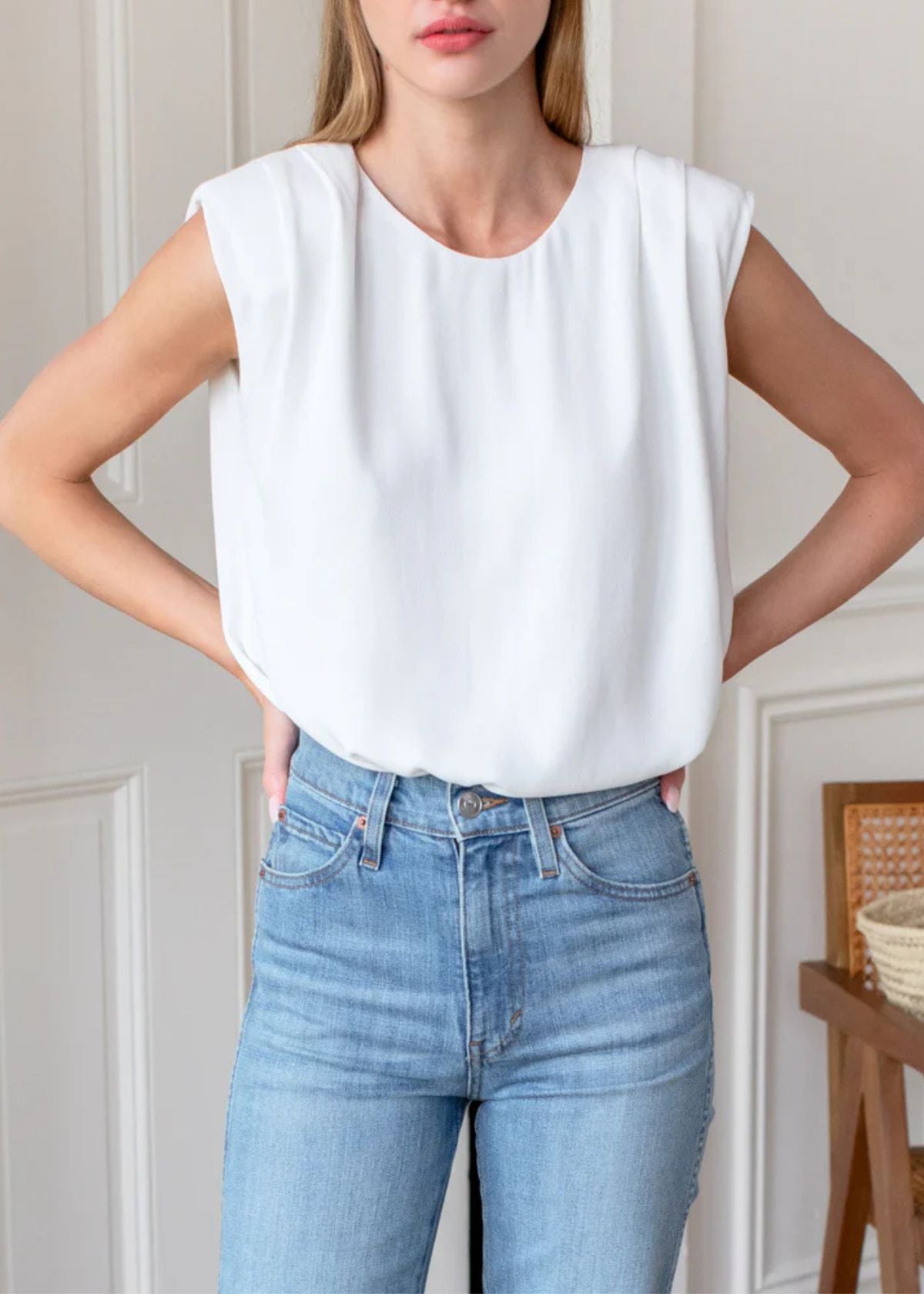 EMERSON FRY Sleeveless Top - White