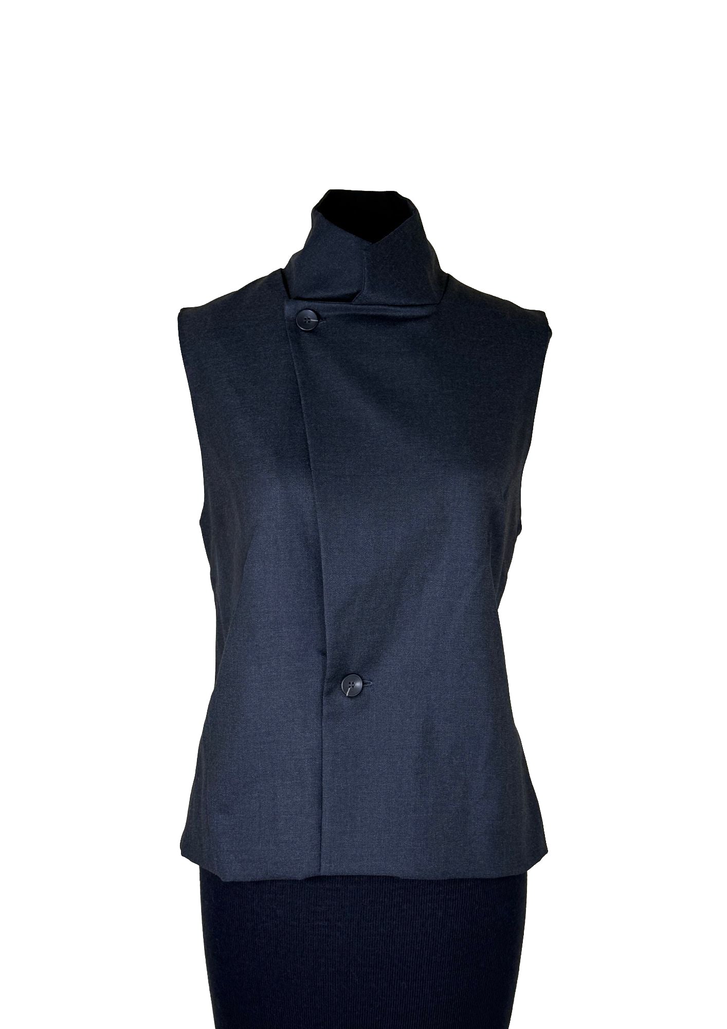 ENZA COSTA High Neck Vest - Dark Charcoal