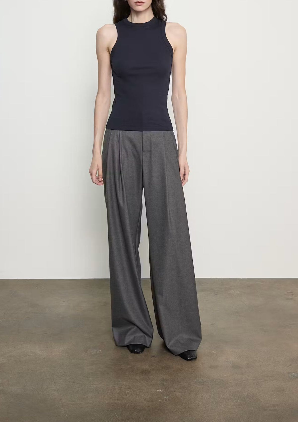 ENZA COSTA Cashmere Rib Tank - Ink