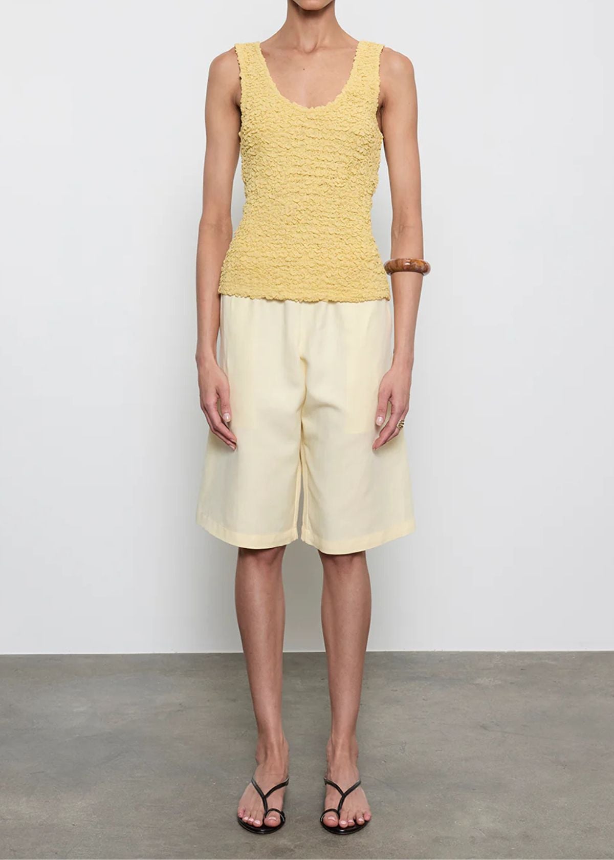 ENZA COSTA Twill Bermuda Short - Flan