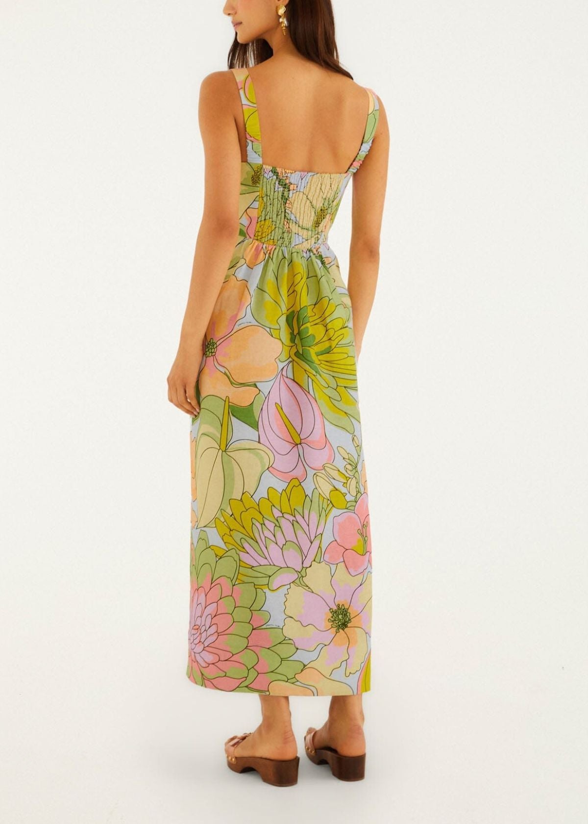 FARM RIO Spring Affair Maxi Dress - Light Blue