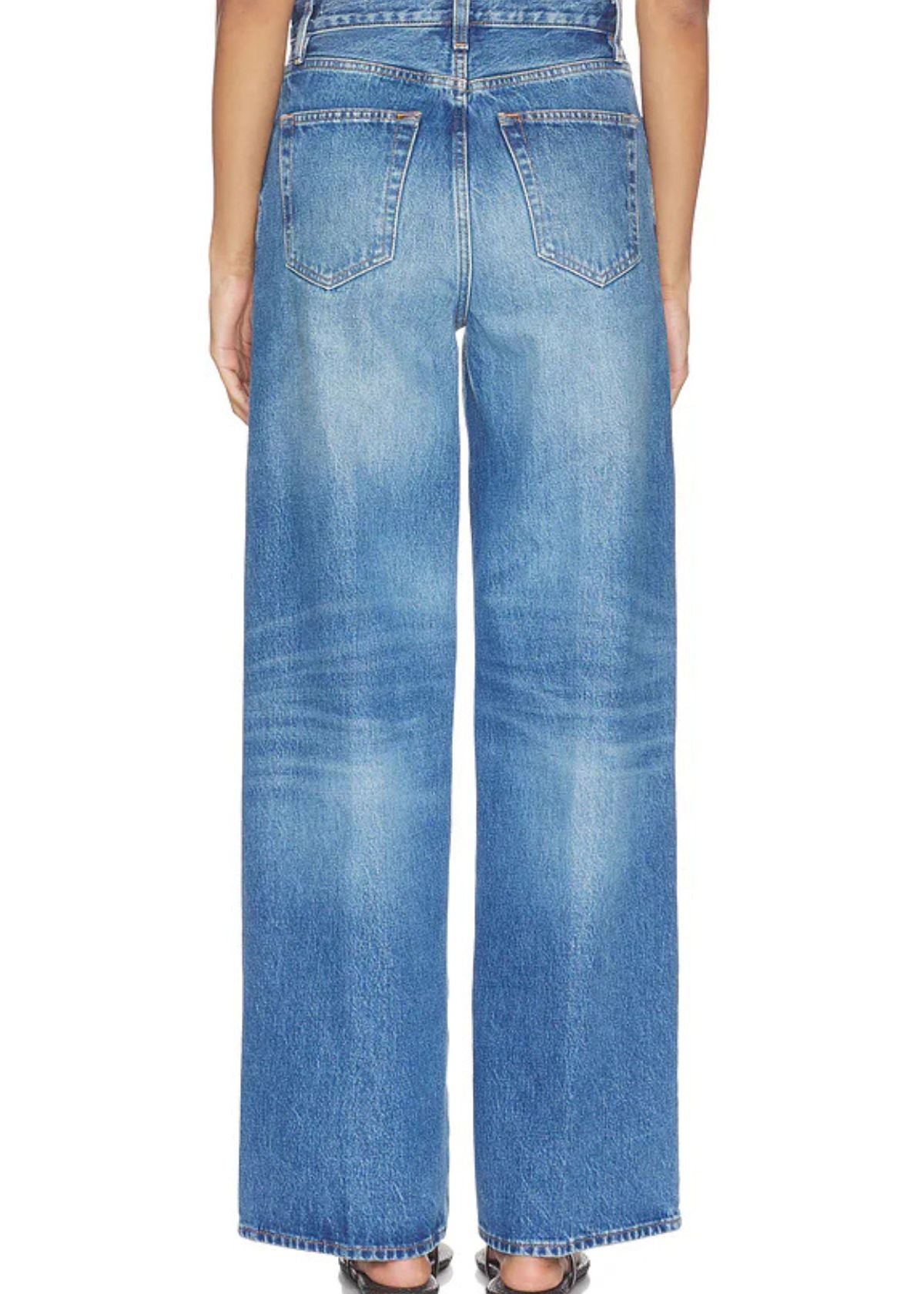FRAME The Collegiate Wide Leg Jean - Fighter
