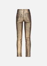 FRAME Le High Straight Jean - Gold Chrome