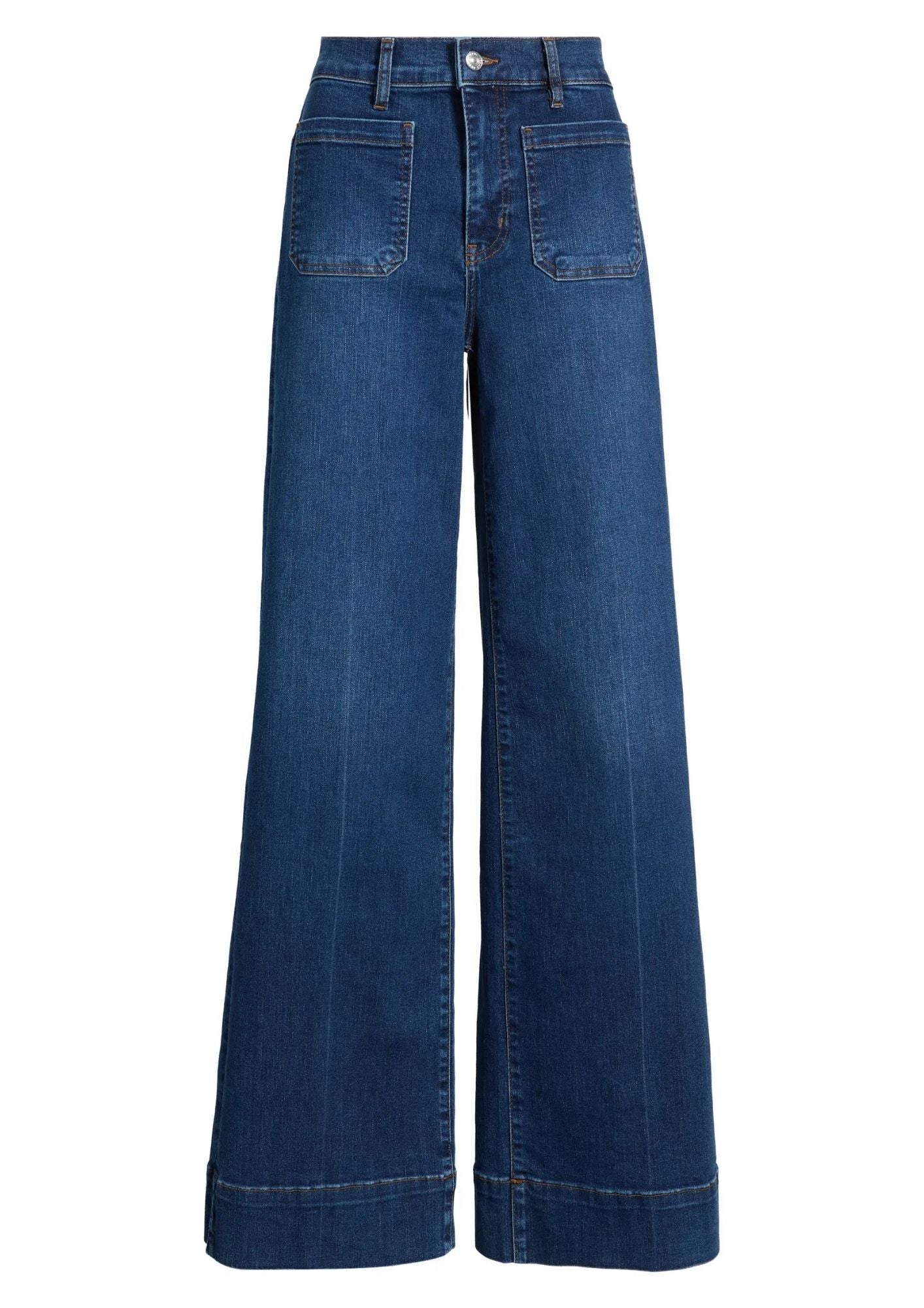 FRAME Le Slice Slim Palazzo Long Jean - Folklore
