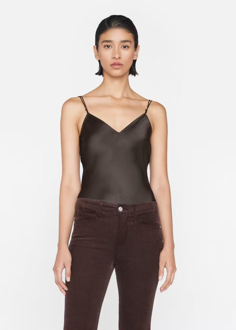 FRAME V-Neck Cami Top - Espresso