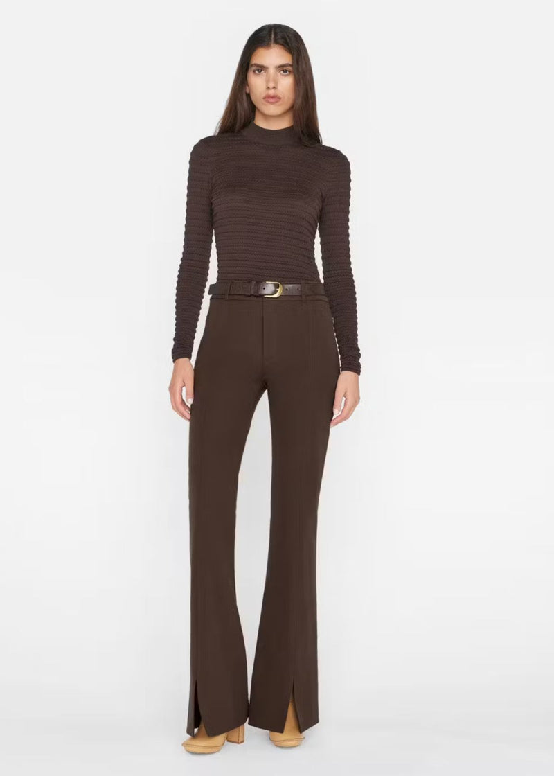 FRAME Le High Flare Split Front Pant - Espresso