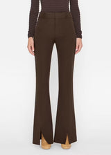 FRAME Le High Flare Split Front Pant - Espresso