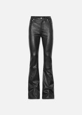 FRAME The Slim Stacked Leather Pant - Black