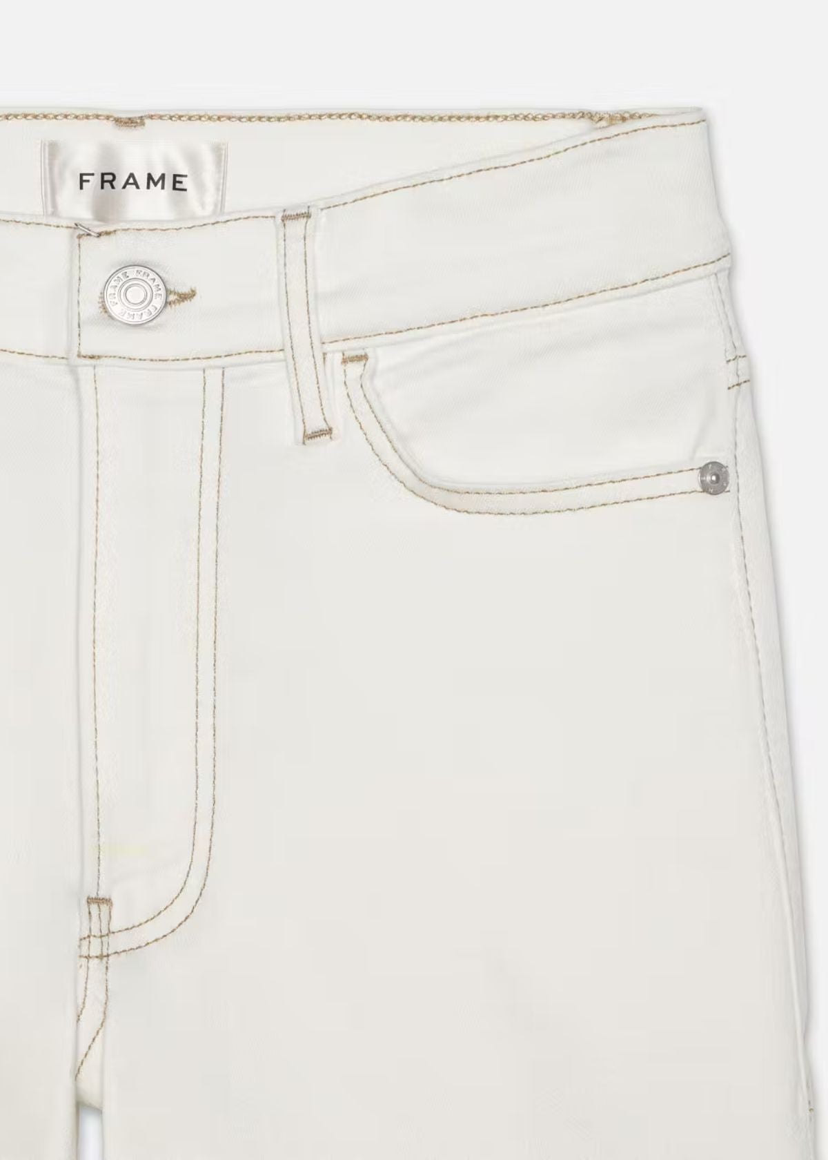 FRAME Le Palazzo Crop Raw Fray Jean - Au Natural Clean