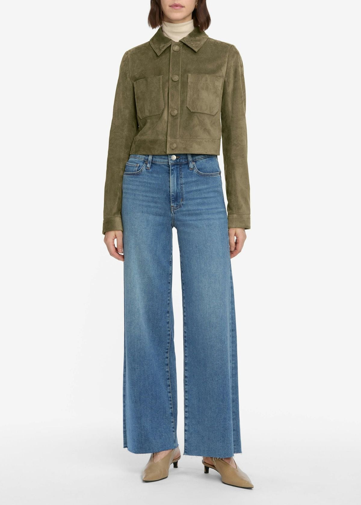 FRAME Le Slim Palazzo Jean - Flip Raw After