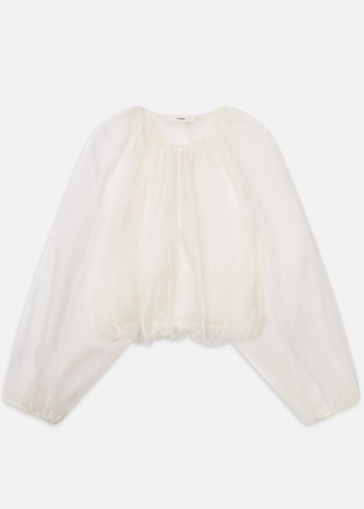 FRAME The Sheer Balloon Top - Cream